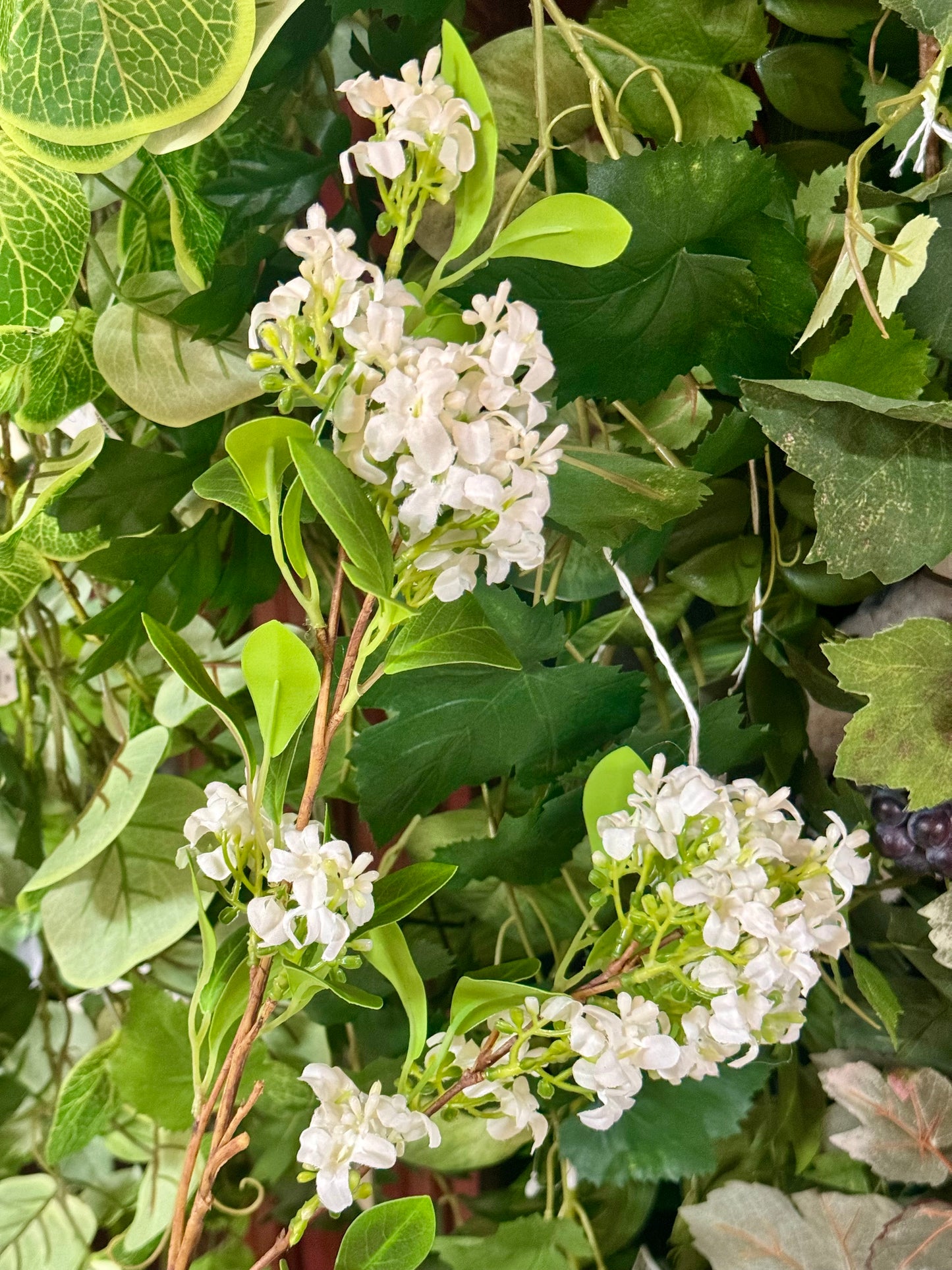 30 Inch White Wild Lilac Spray