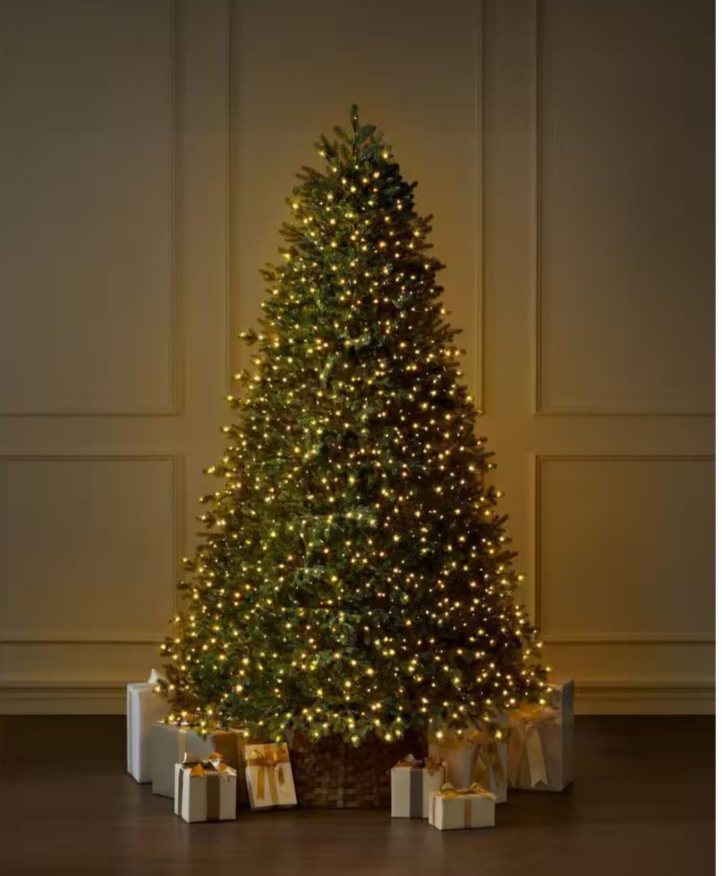 Home Decorators Collection 7.5 Foot Elegant Twinkling Grand Fir LED Pre-Lit Artificial Christmas Tree with Timer Open Box