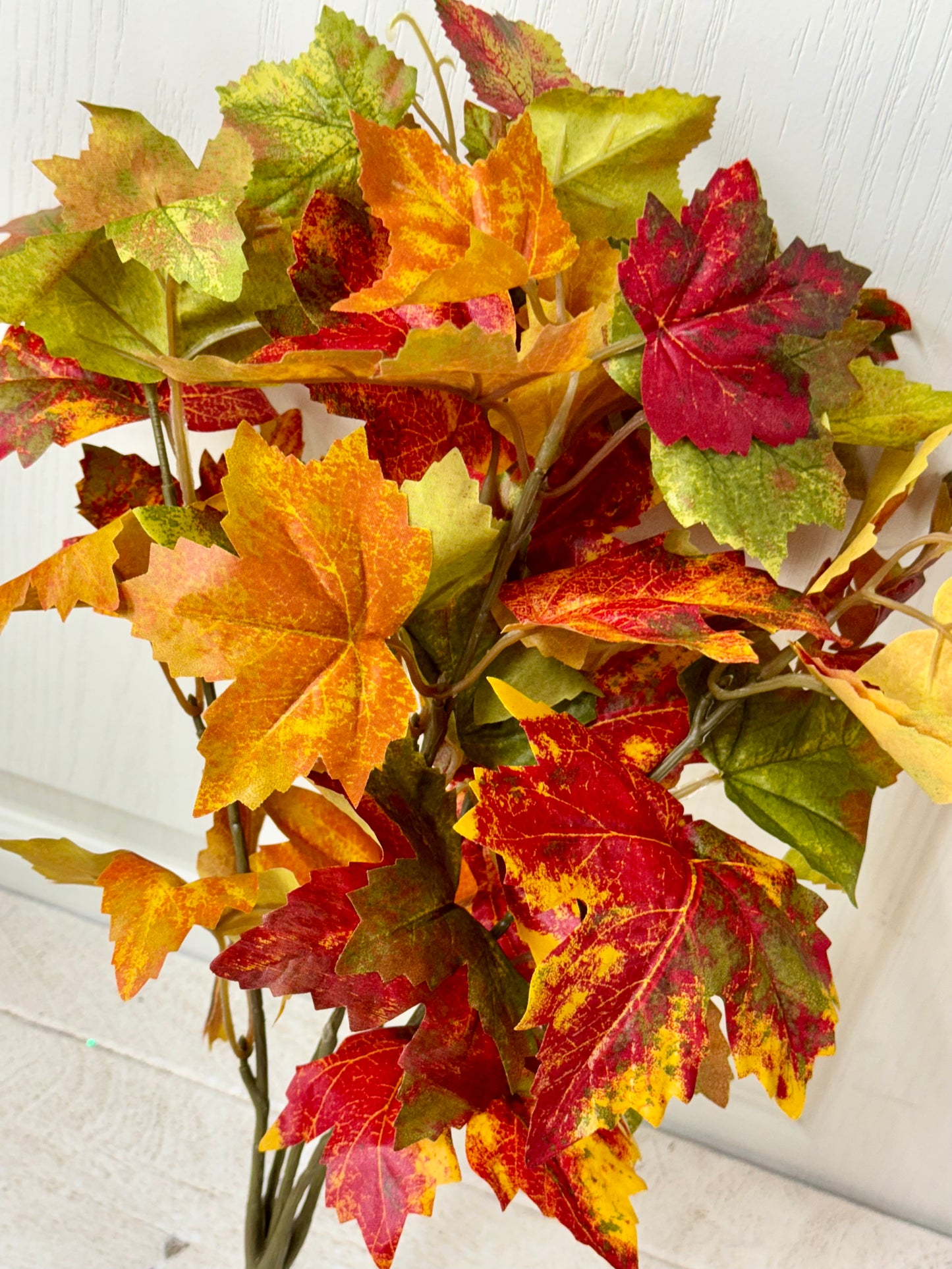 16 Inch Orange Red Green Maple Bush