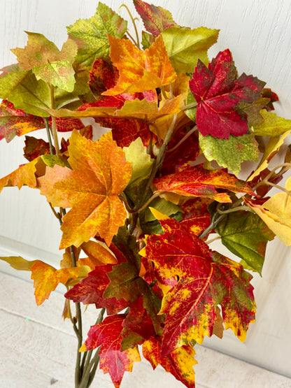 16 Inch Orange Red Green Maple Bush