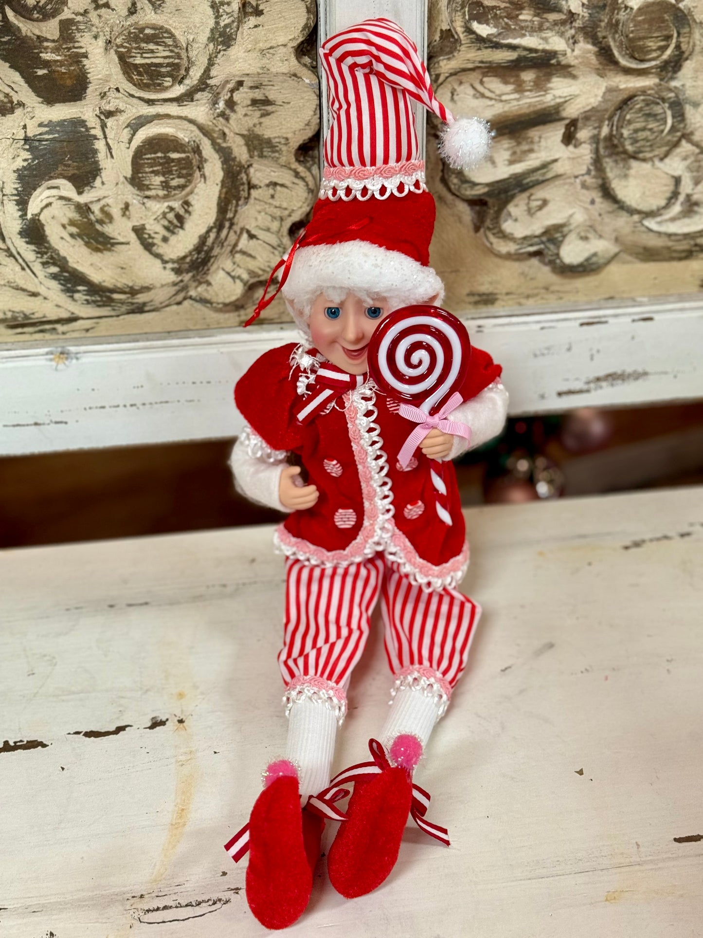 18 Inch Fabric Sweets Pixie Elf Ornament Two Styles