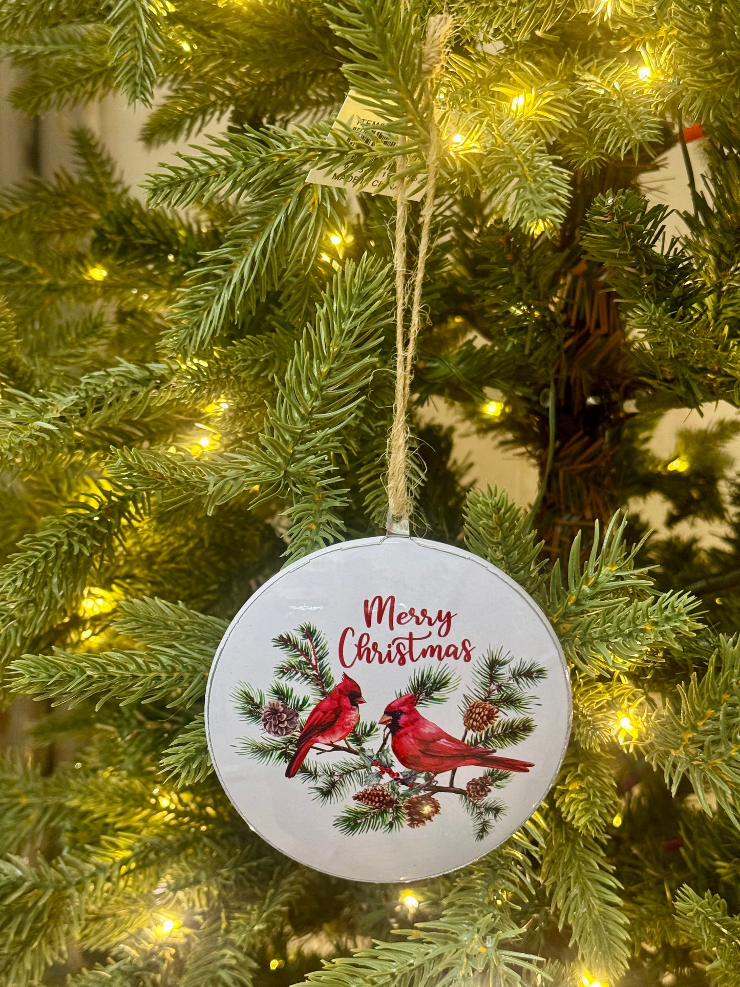 4.25 Inch Double Sided Cardinal Ornament