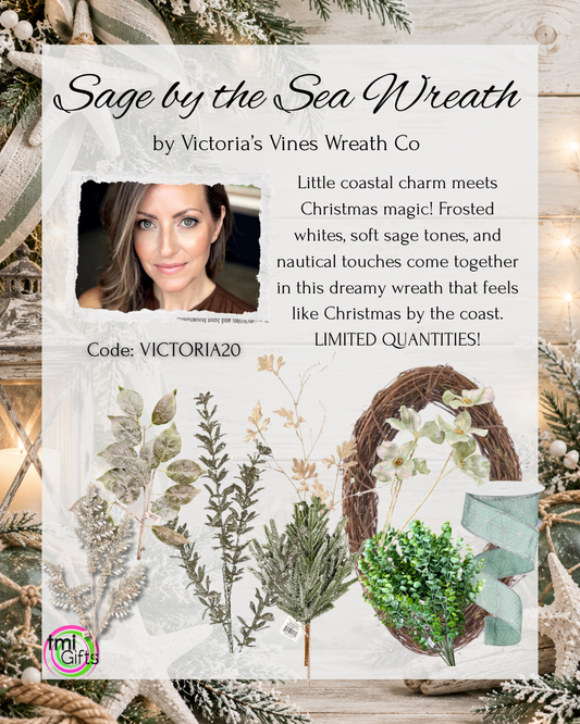 Sage By The Sea Wreath Kit By Victoria Vines Wreath Co