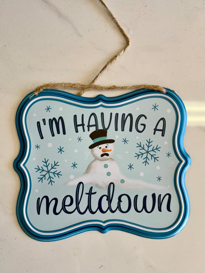 Metal Winter Snow Sign Three Styles