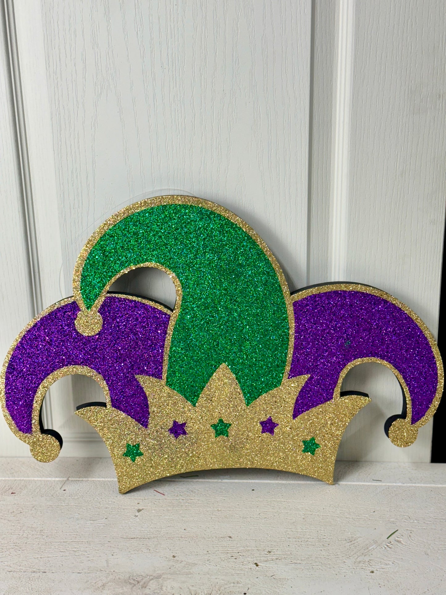 20 Inch Mardi Gras Glitter Eva Jester Hat