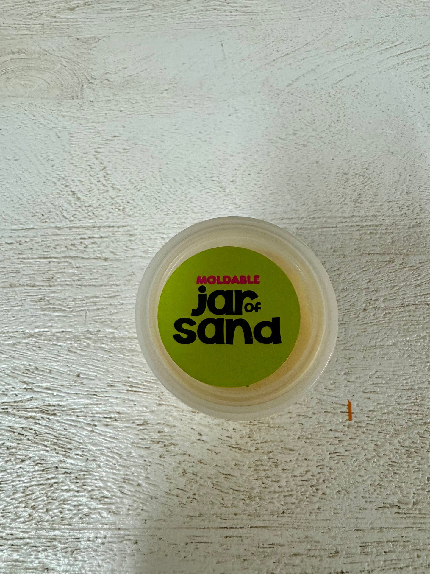 Yellow Moldable Jar Of Sand