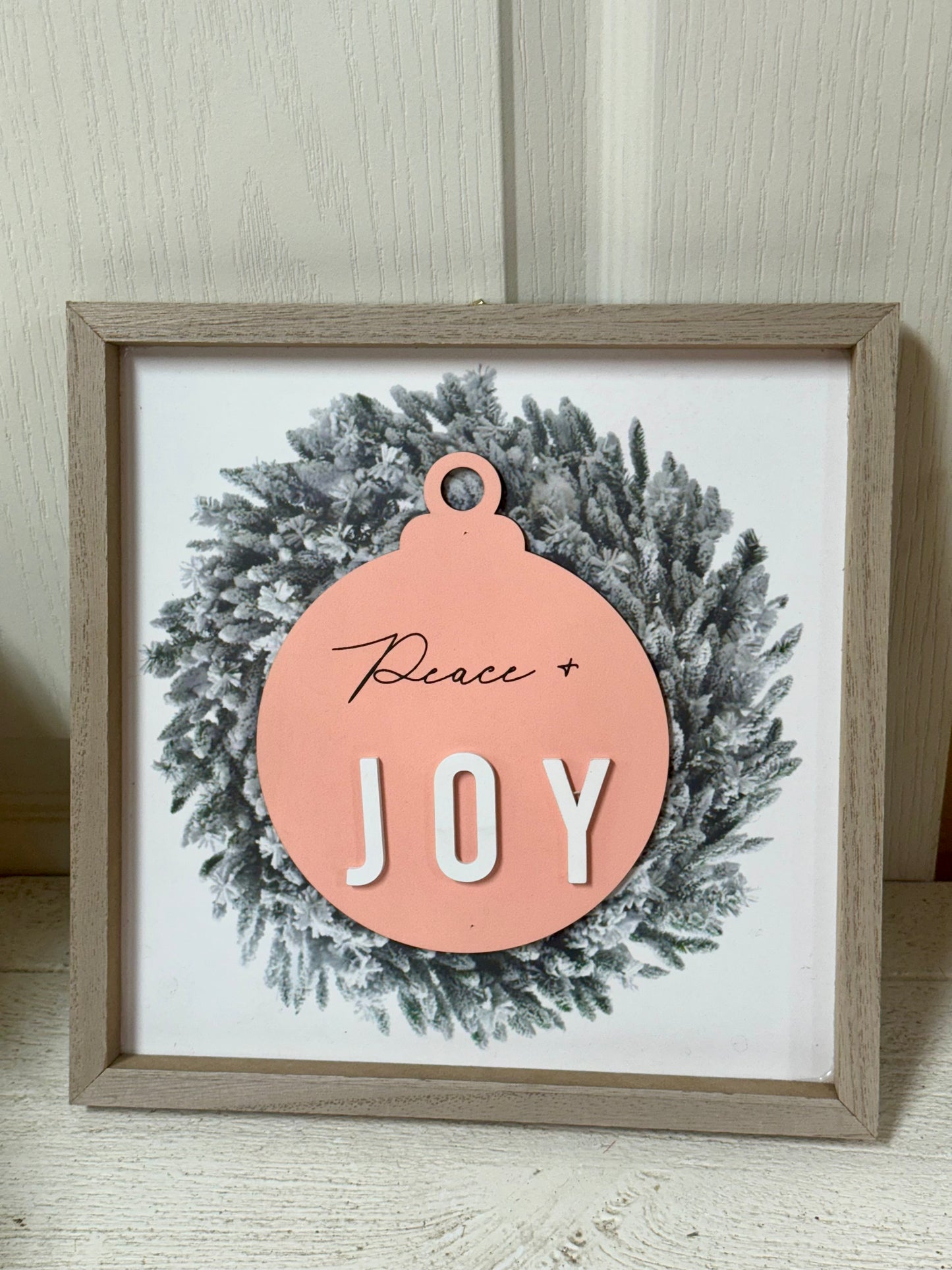 10 Inch Peace And Joy Wall Art