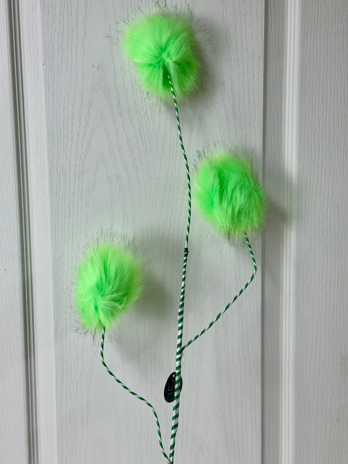 36 Inch Flurescent Green Fuzzy Ball Spray