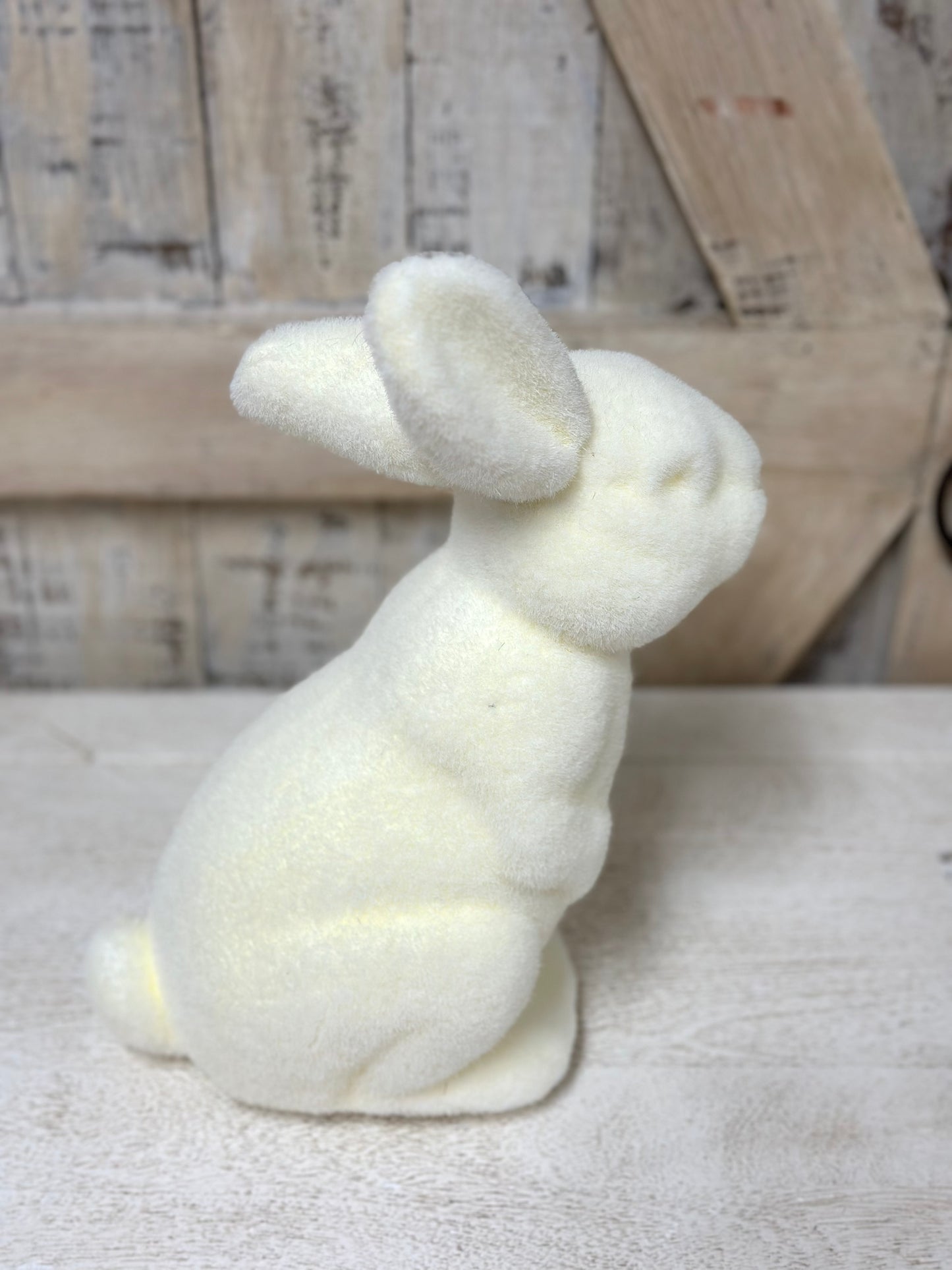 Flocked Sitting Rabbit Six Assorted Colors