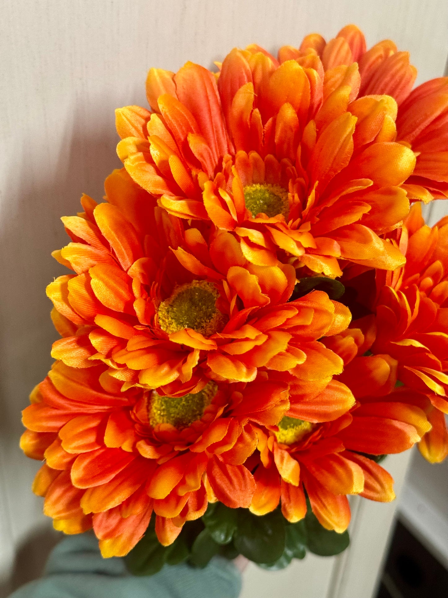 21 Inch Orange Gerbera Daisy Floral Bush