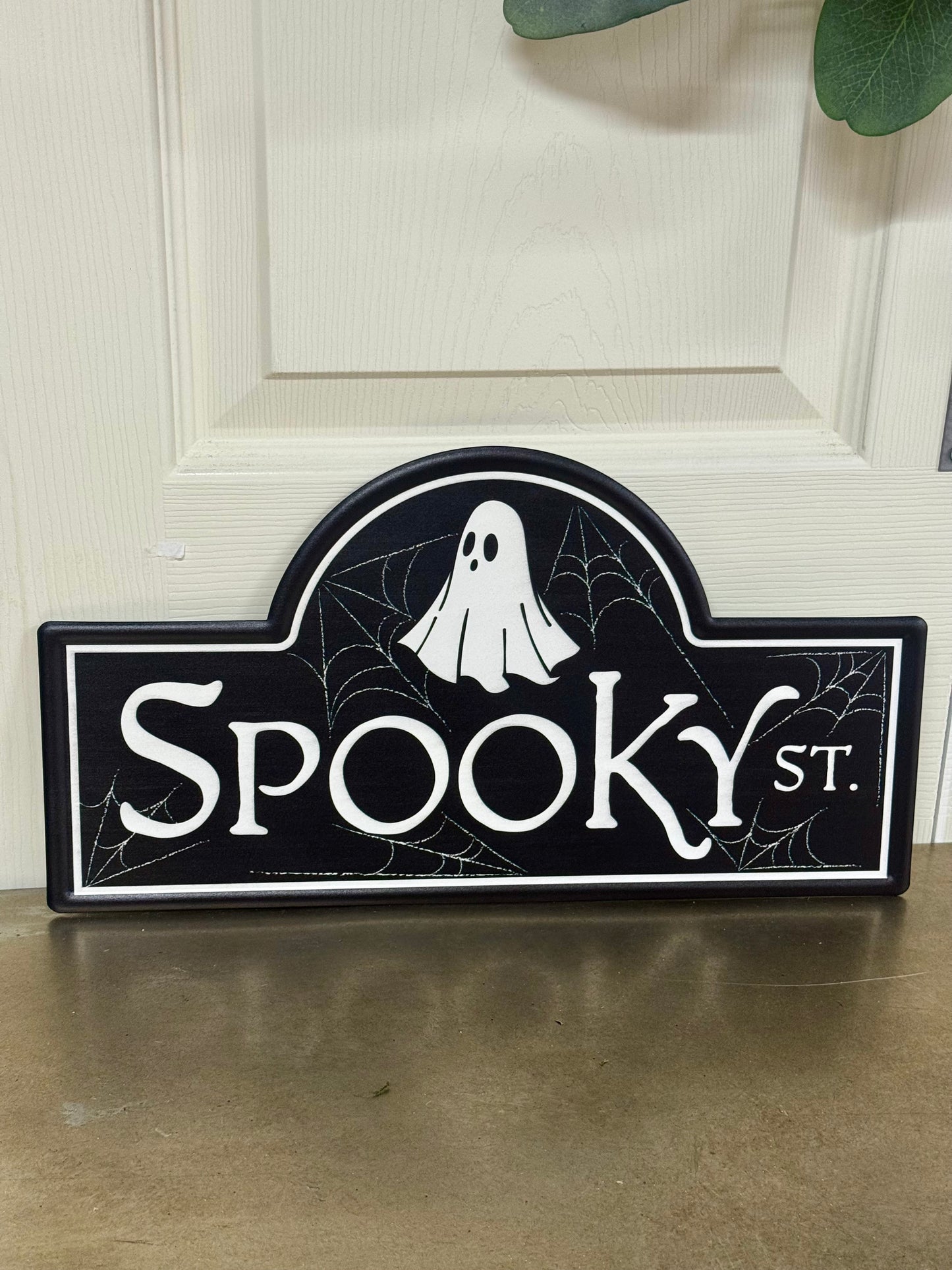 15 Inch Spooky Street Ghost Street Metal Sign