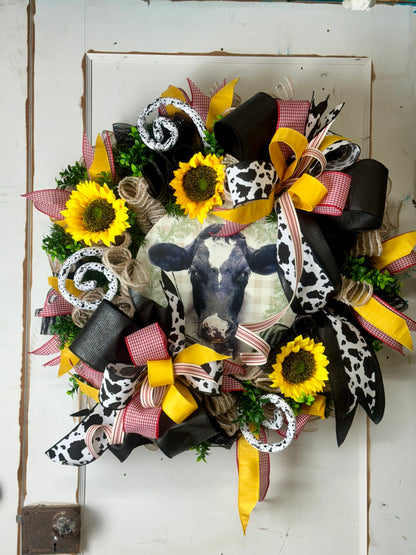 Cow Wreath By Sweet Girl Design Co