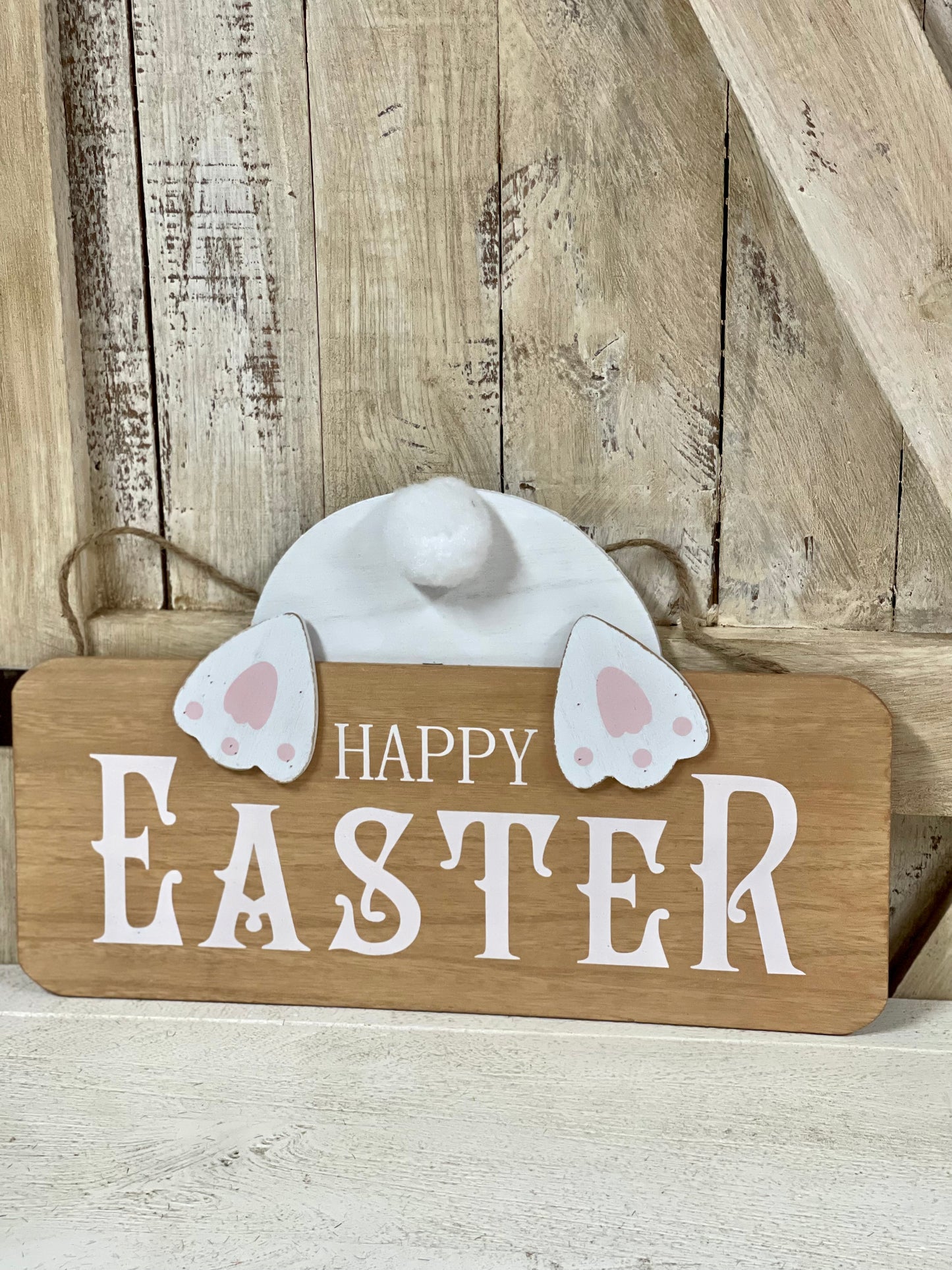 10 Inch Happy Easter Hanging Wood Plaque