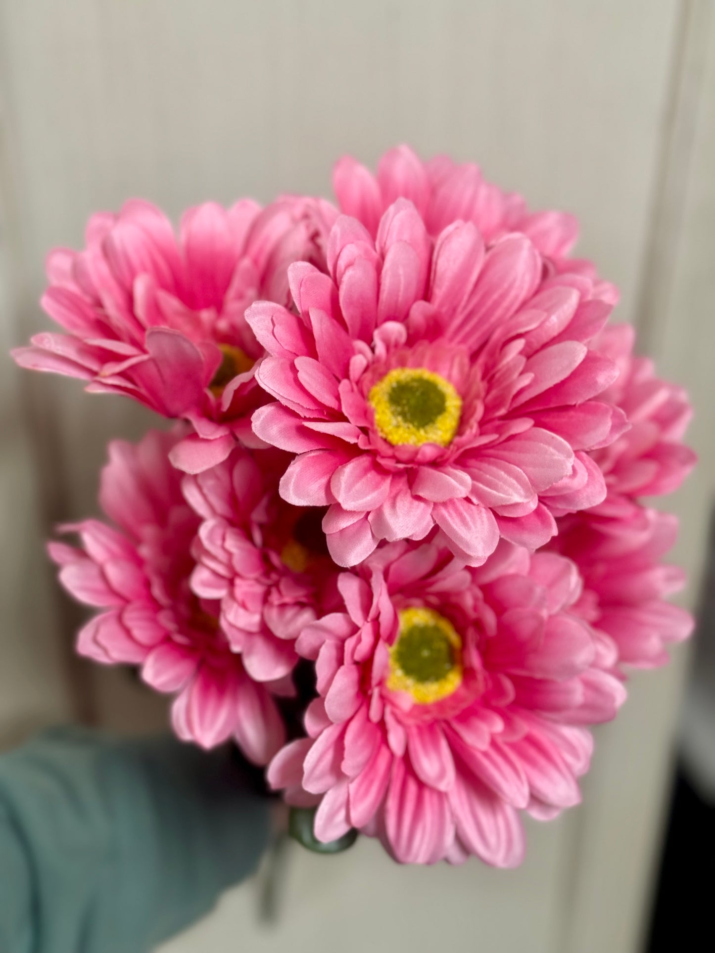 21 Inch Pink Gerbera Daisy Floral Bush