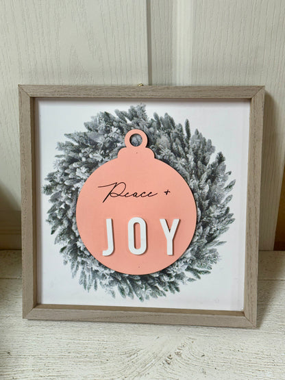 10 Inch Peace And Joy Wall Art