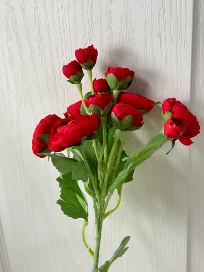 21.5 Inch Red Ranunculus Spray