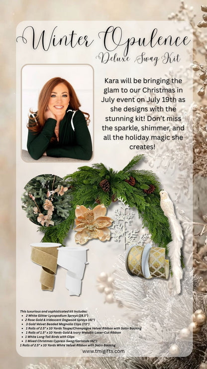 Winter Opulence Deluxe Swag Kit By Enchanted Vines Christmas In July Event