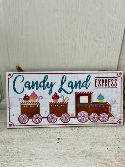 Candy Land Express Sign