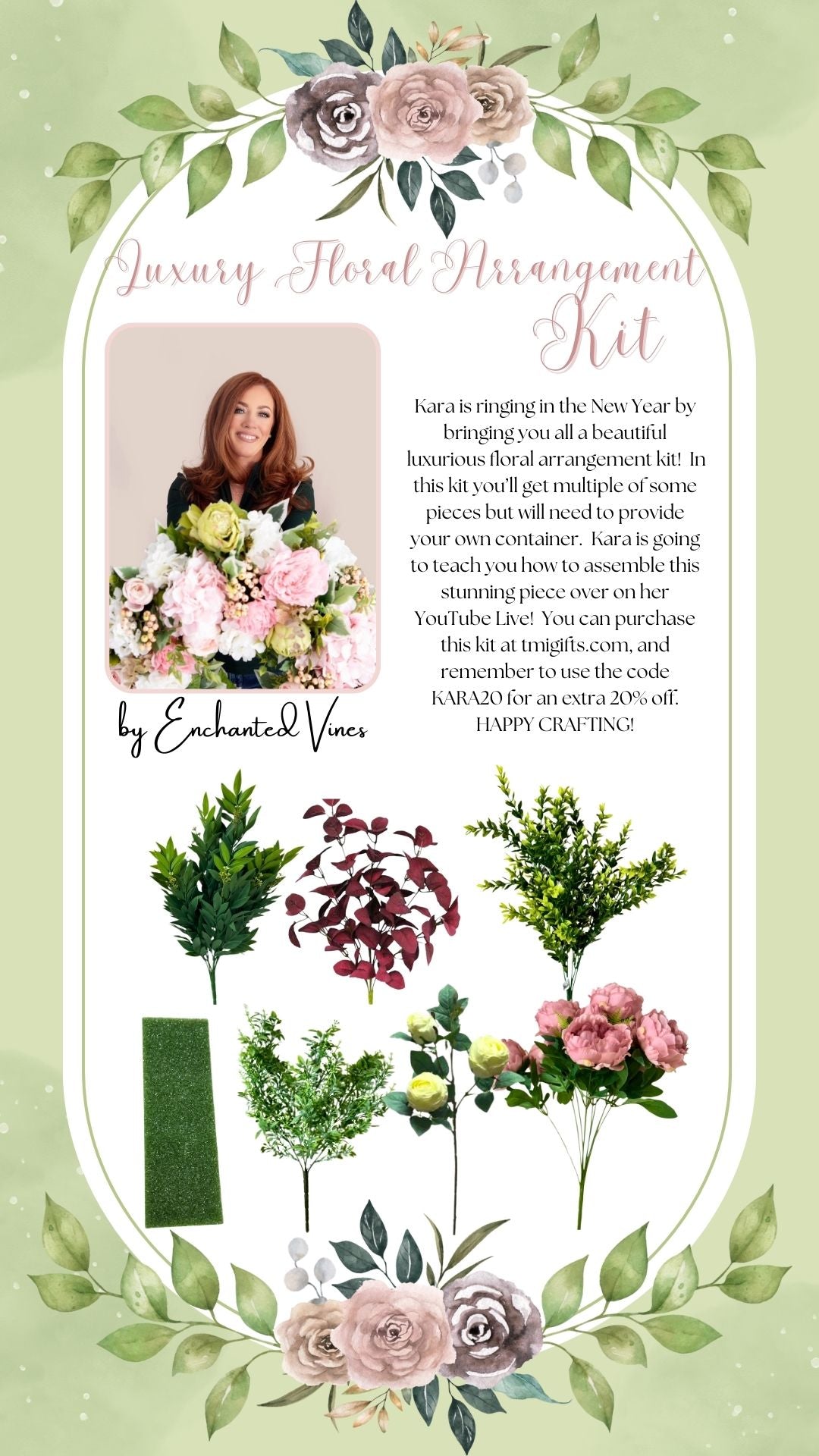 Luxury Floral Arrangement Kit By Enchanted Vines