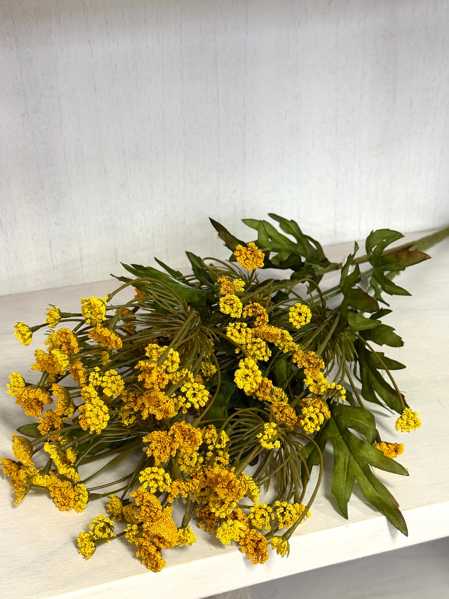 21 Inch Yellow Queen Ann Lace Bush