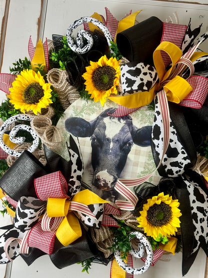 Cow Wreath By Sweet Girl Design Co