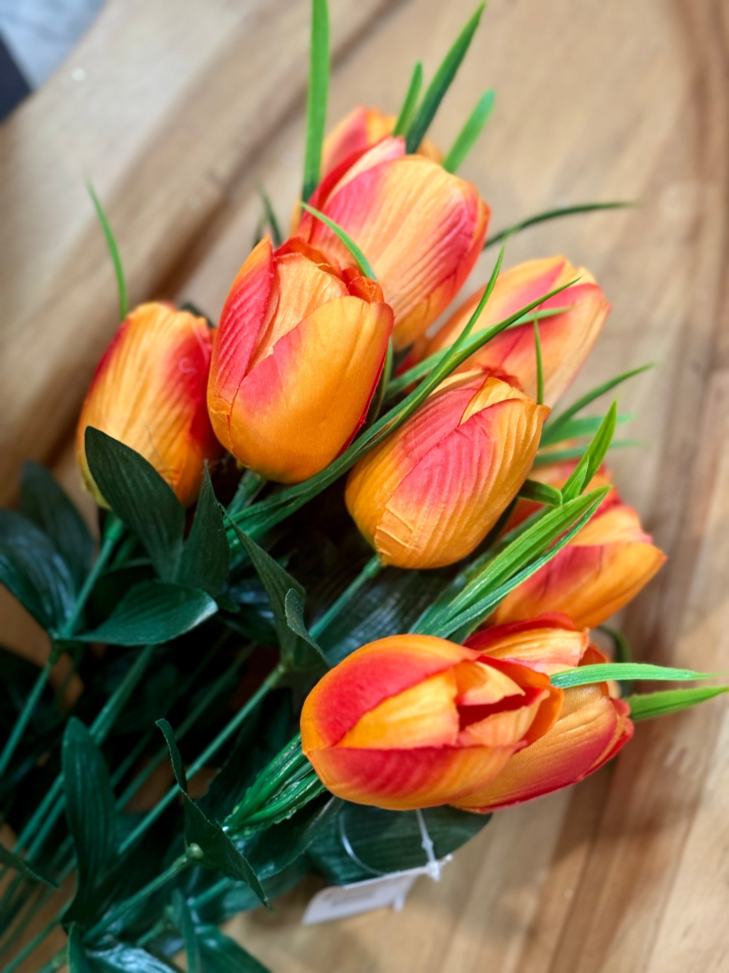 19 Inch Orange Tulip Floral Bush