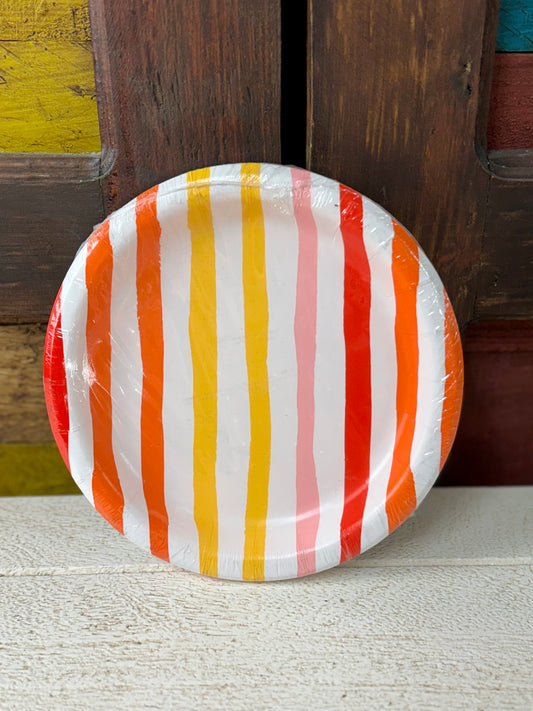 Sun Squad Summer Striped Snack Plates