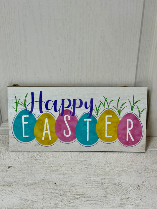 12.5 Inch Happy Easter Wooden Sign