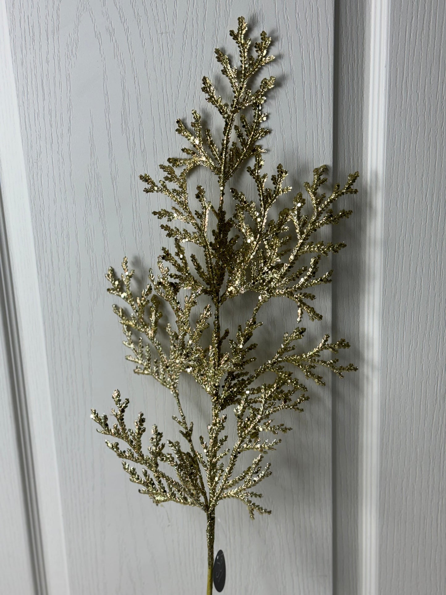 28.5 Inch Gold Glitter Lycopodium Spray