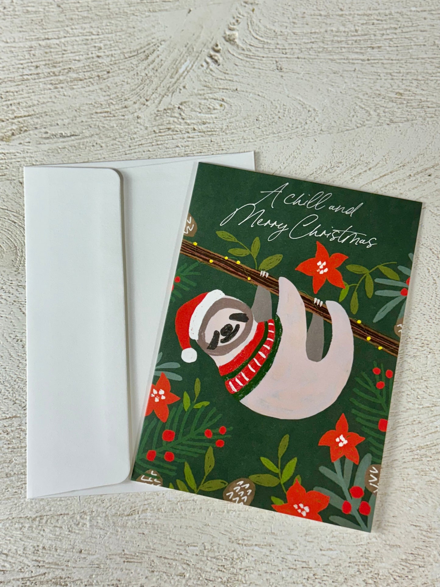 Minted Sloth Christmas Card