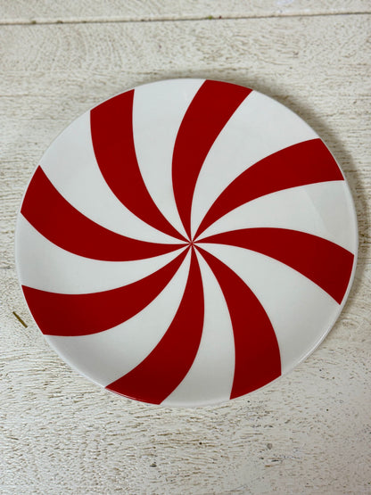 8.8 Inch Peppermint Ceramic Plate