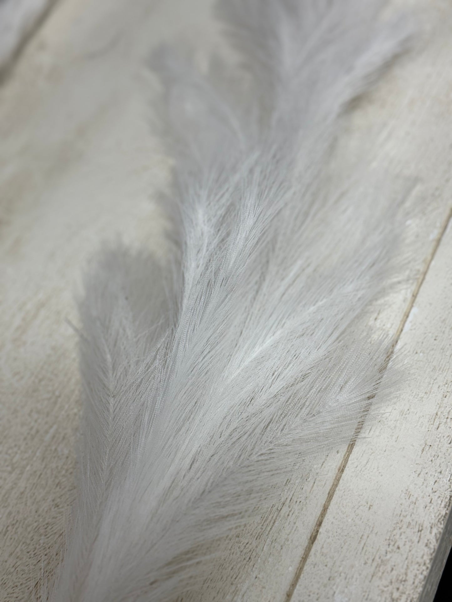 6 Foot White Grass Plume Garland