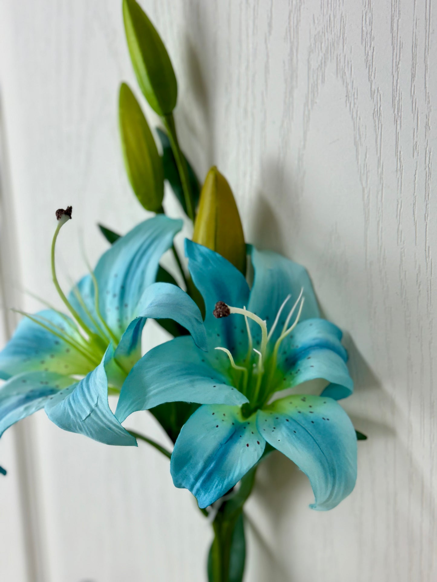 34.5 Inch Blue Tiger Lily Floral Stem