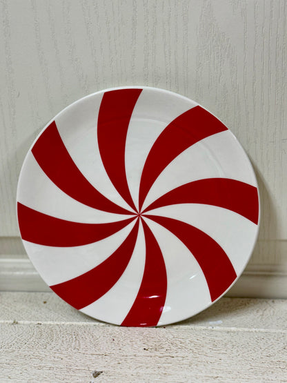 8.8 Inch Peppermint Ceramic Plate