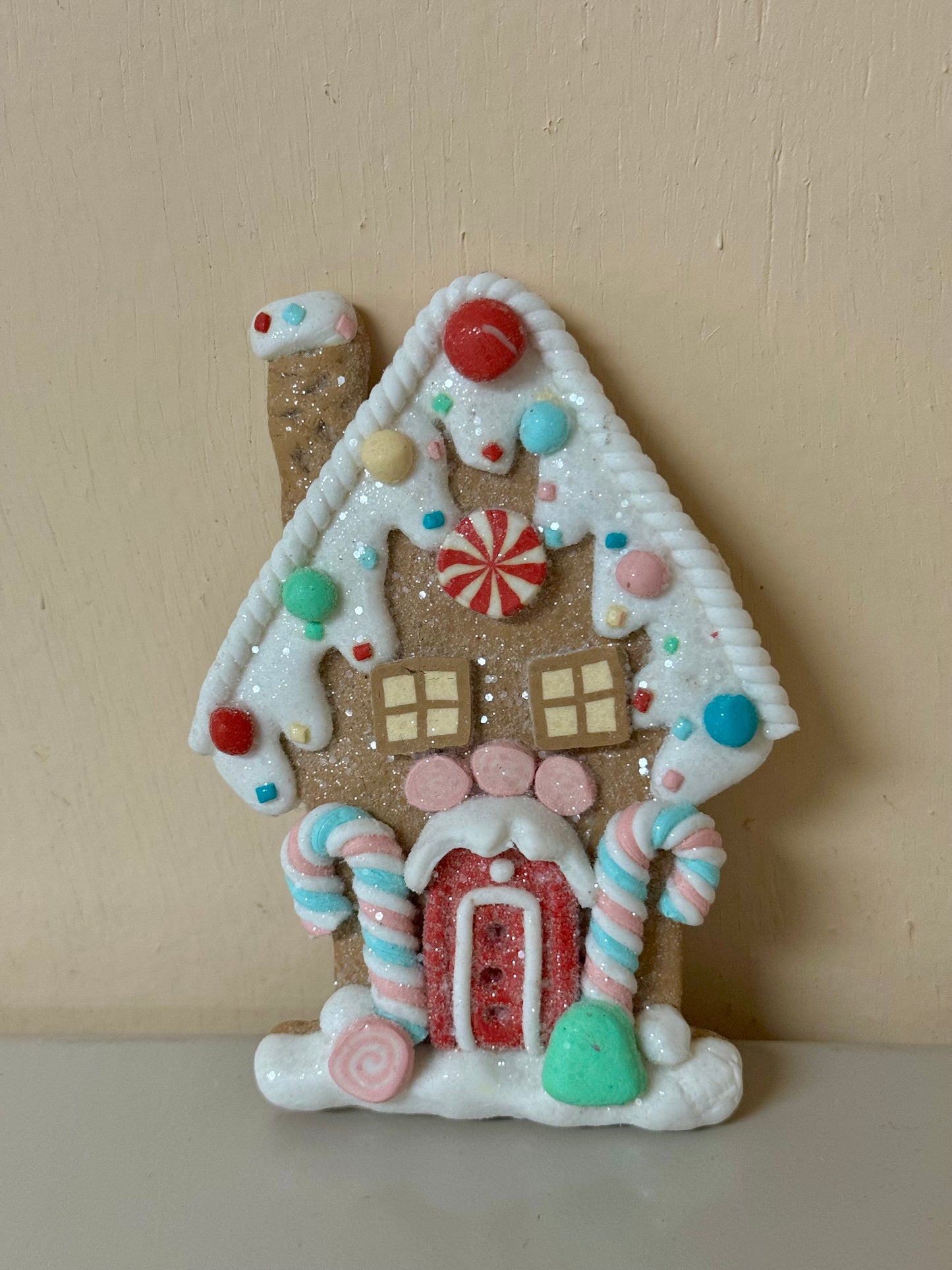 5 Inch Clay Gingerbread House Ornament Three Styles