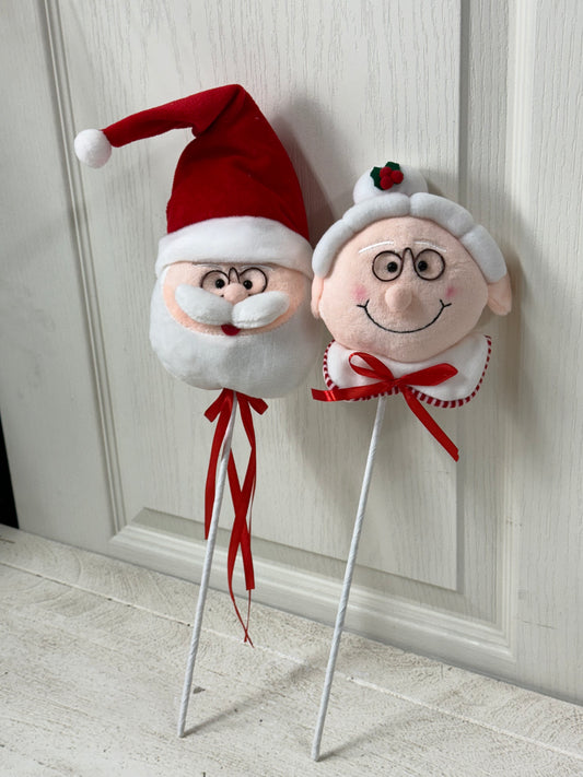 15 Inch Mr. And Mrs. Claus Assorted Pick