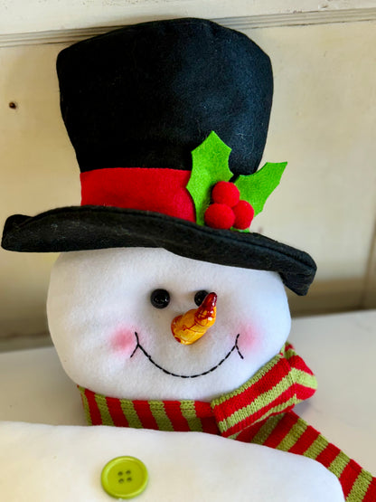 4 Piece Plush Snowman Wreath Kit