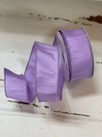 1.5 Inch By 10 Yard Lavender Faux Dupioni Ribbon