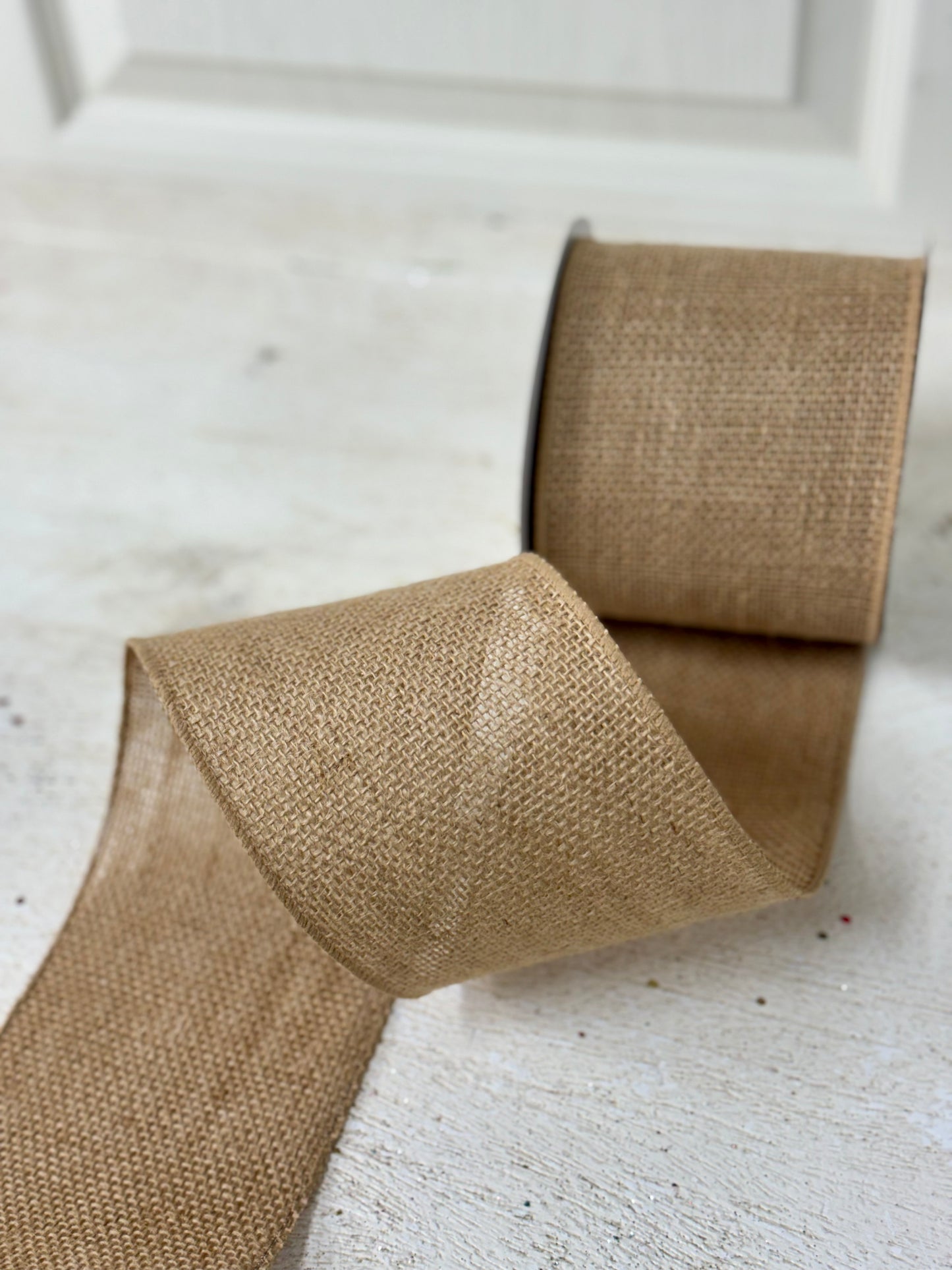 4 Inch By 10 Yard Natural Burlap Ribbon