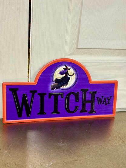 15 Inch Witch Way Metal Street Sign