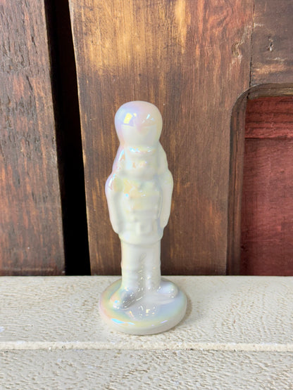 Iridescent Ceramic Standing Nutcracker