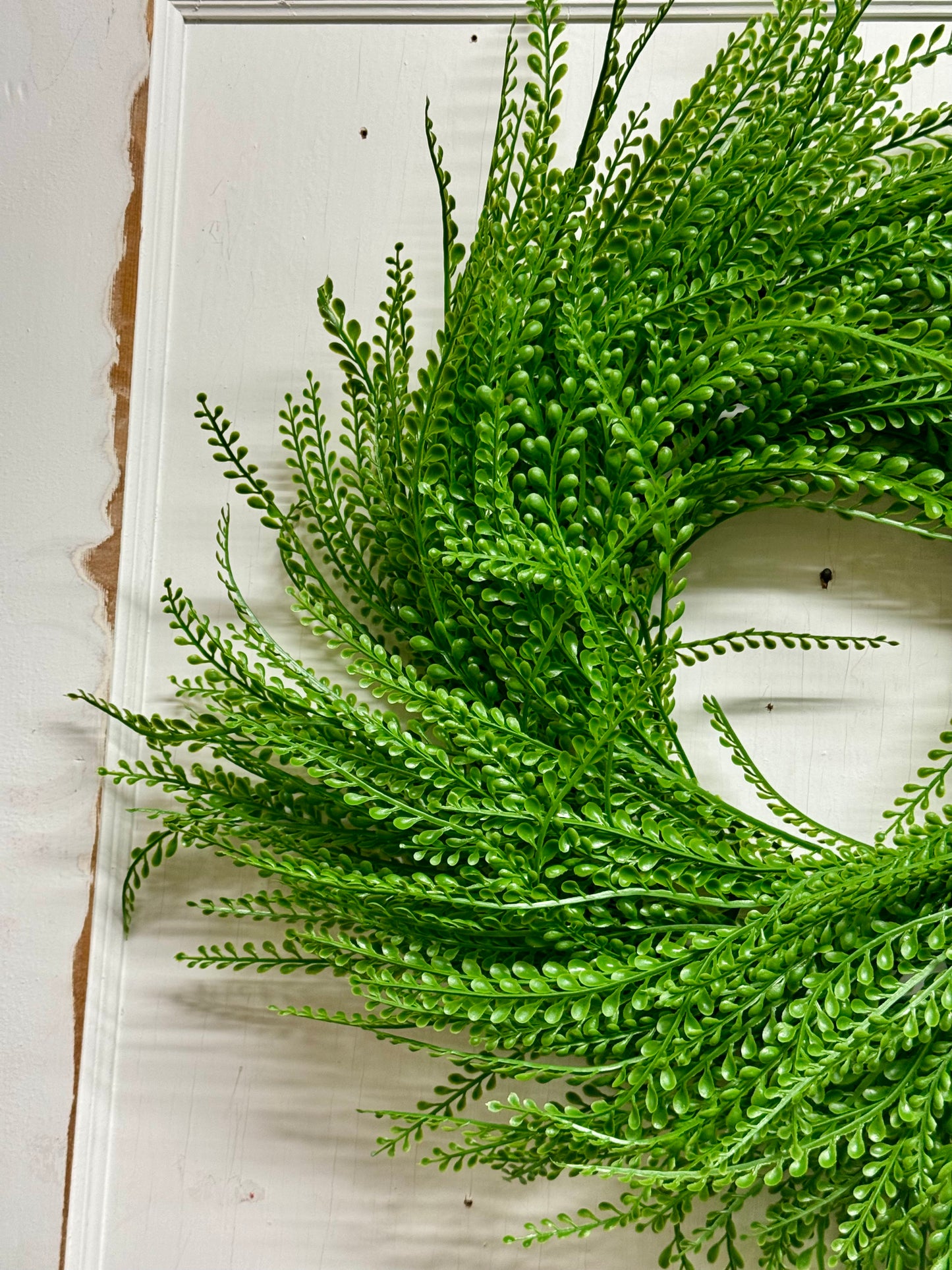 16 Inch Green Bead Grass Wreath