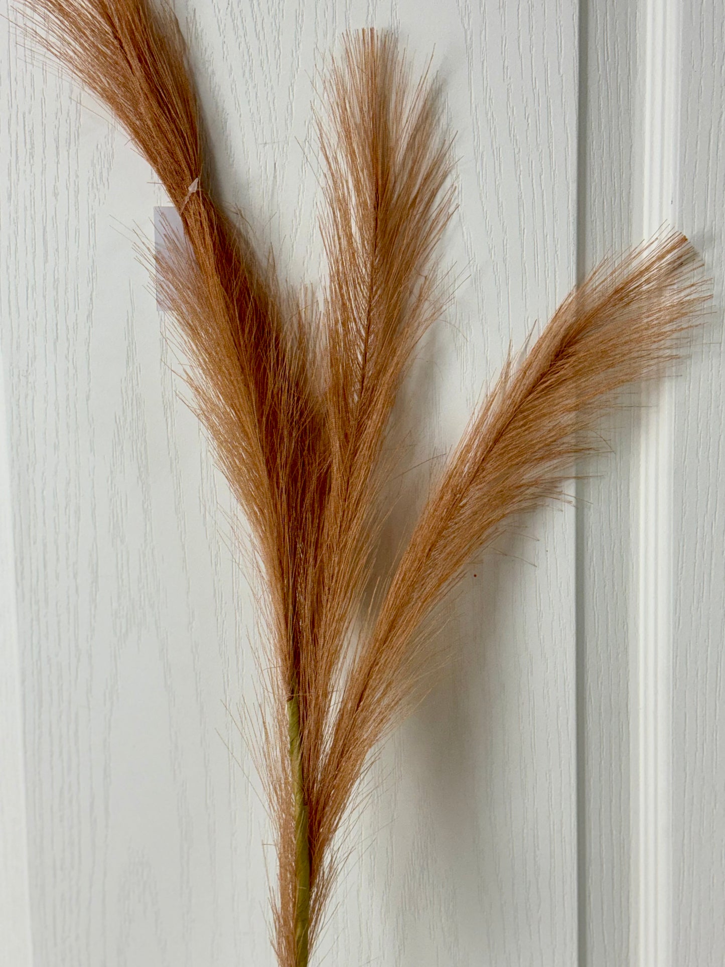 32.75 Inch Wheat Fabric Plume Grass Spray