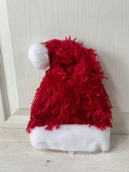 13 Inch Red Furry Santa Hat