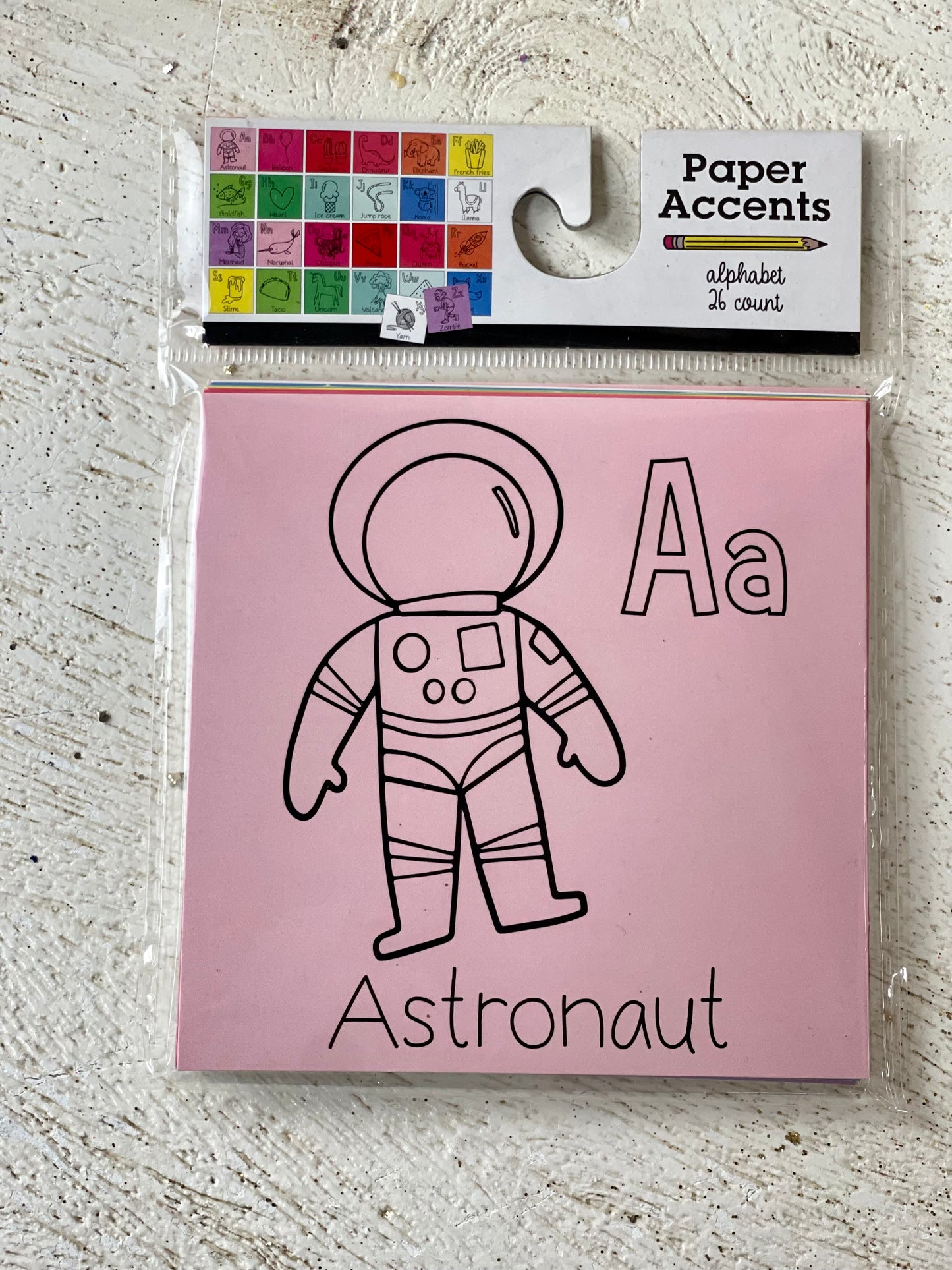 Paper Accents with Alphabet and Pictures