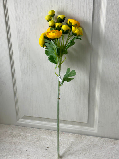 21.5 Inch Yellow Ranunculus Spray