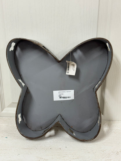 Medium Gray Metal Butterfly Tray