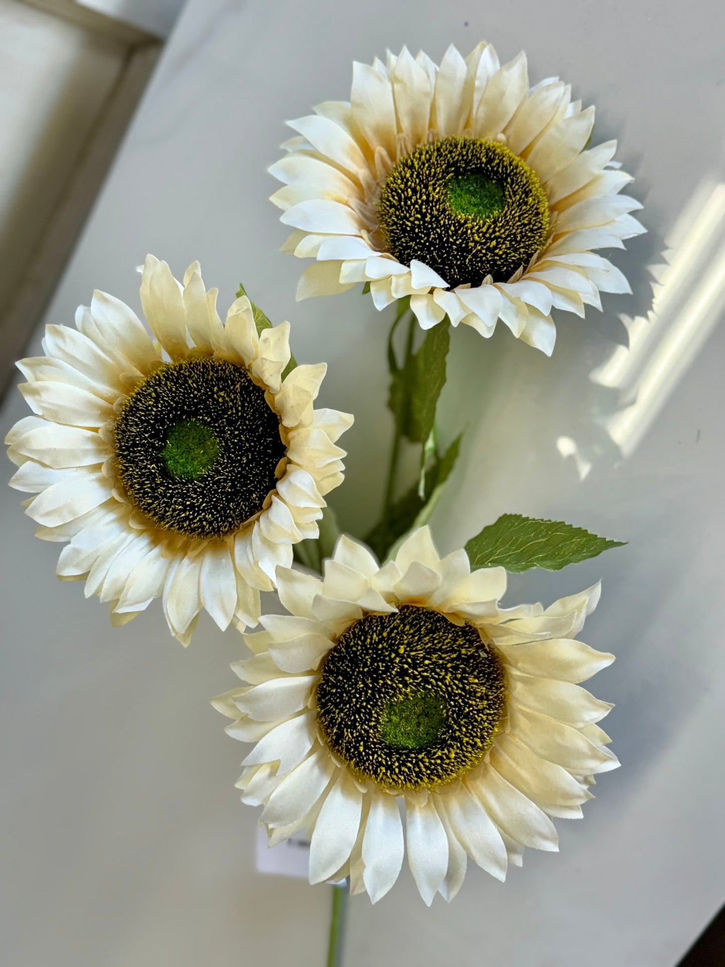 25 Inch Sunset Meadows Cream Sunflower Stem