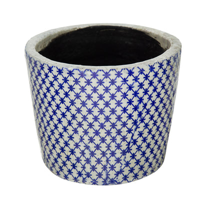 6 Inch Blue And White Terracotta Planter Four Styles