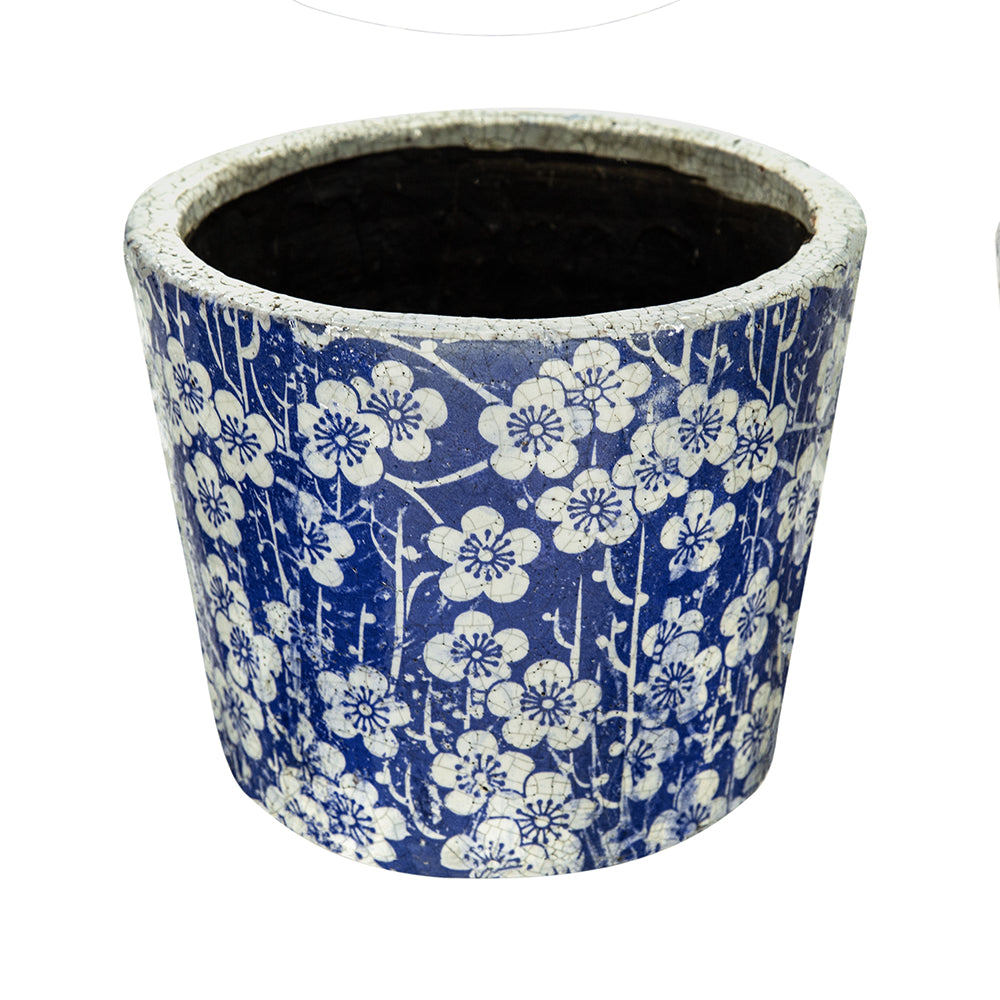 6 Inch Blue And White Terracotta Planter Four Styles
